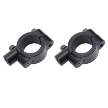 Motorcycle Mirror Mount Clamp 2PCS 25mm Black M10 Universal ATV Scooter Bike