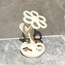 Prateleira de Armazenamento em Formato de Flor Prateleira de Armazenamento para Cosméticos de Banheiro Jóias Escova de Dentes Armazenamento Prata