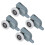 Single Wheel Shower Door Pulleys and Rollers Replacement for Seamless Sliding 14