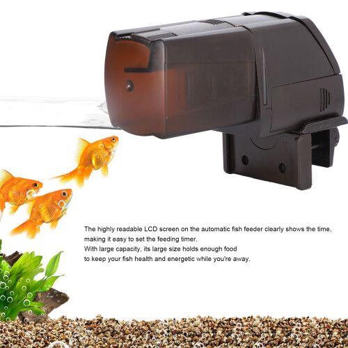 AF012 Automatic Fish Tank Feeder, 15cm Plastic Timer Dispenser 2
