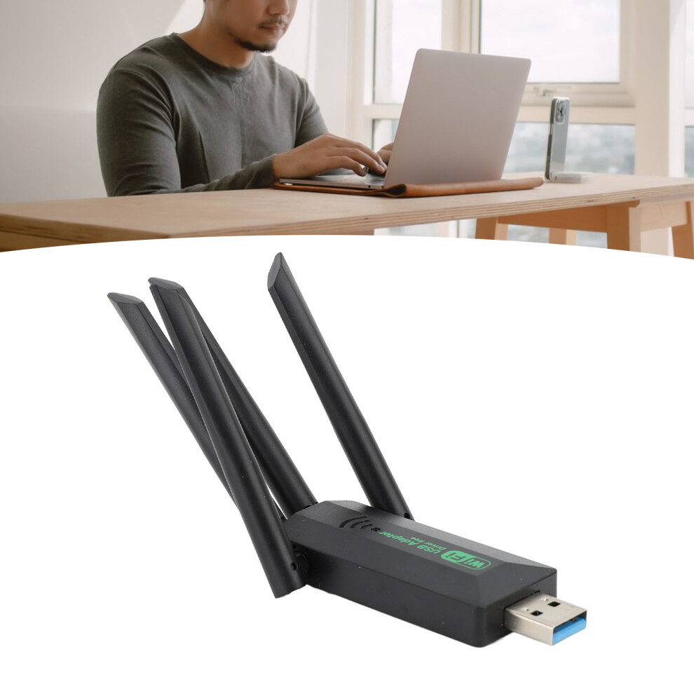 1200Mbps Usb Wifi Adapter 3.0 Dual Band 5G Network For Desktop & Laptop 7671391163167
