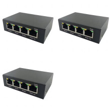 3X Extendeur/Répéteur PoE Gigabit Complet à 4 100/1000M Extendeur de Commutateur Réseau pour Commutateur PoE NVR Caméra IP AP