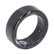 Waterproof Bluetooth Health Ring 17.3mm Black, Rechargeable Pedometer