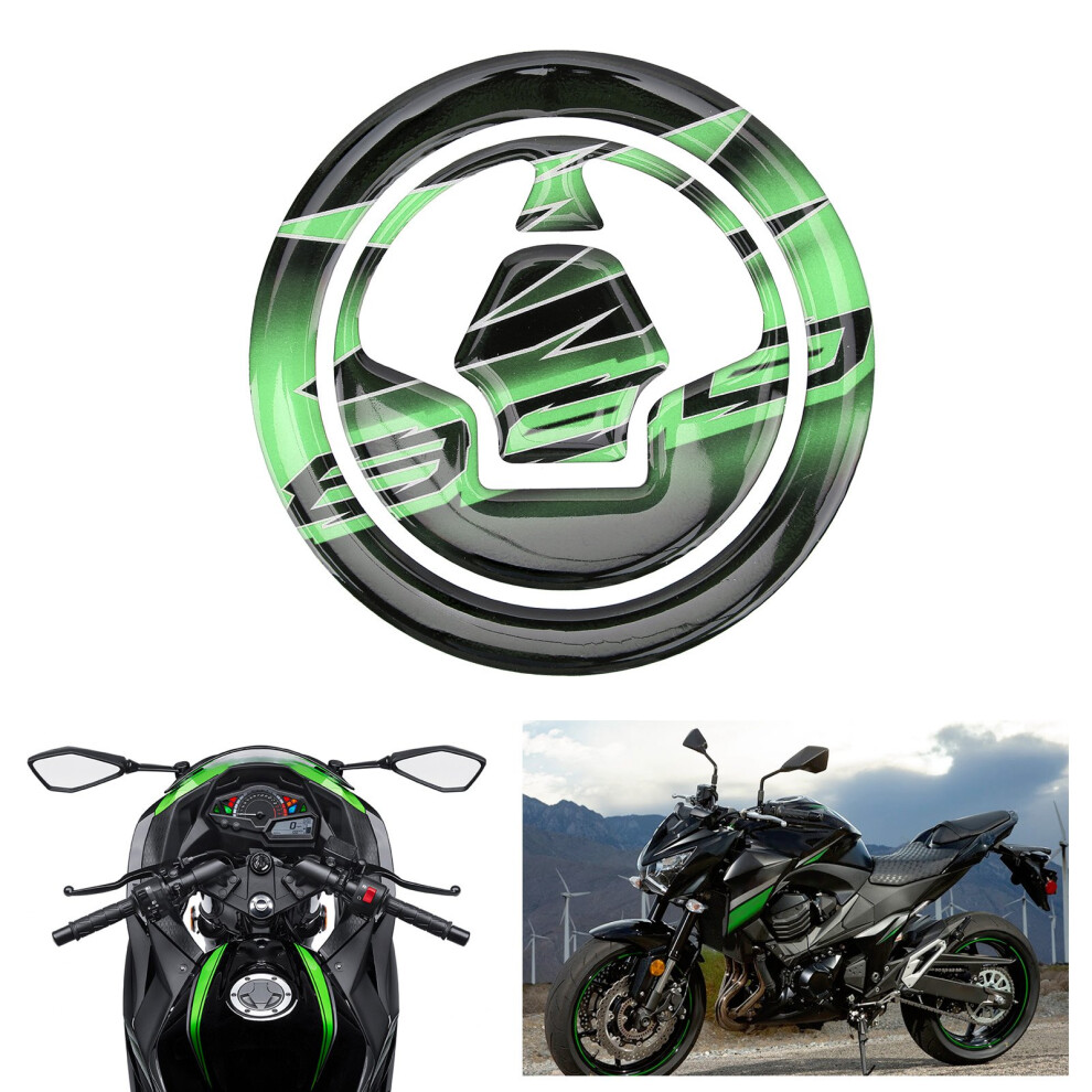 Motorcycle Fuel Tank Cover Sticker Resin Epoxy For Kawasaki Z800 Black/Green 4241391163882