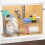 Trash Bag Dispenser,Acrylic Garbage Bag Holder with Bamboo Top,Stackable Organizer for Kitchen and Laundry Room 2 Pack 4