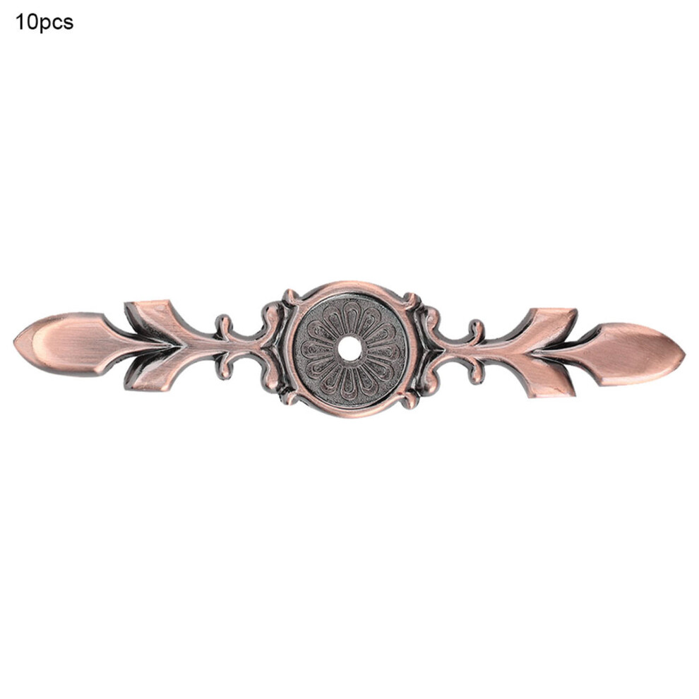 10Pcs Zinc Alloy Retro Single Hole Cabinet Handle Back Plates, Bronze/Silver/Copper 4691391651481