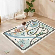 Kids Kruipmat Cartoon Antislip Kindermat Kleurrijke Speelmat voor op de Vloer Zacht Kinderkamer Tapijt voor Woonkamer Slaapkamer