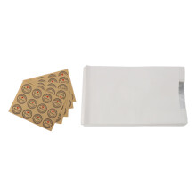 50PCS Kraft Bread Bags with Transparent Window & Thank You Stickers