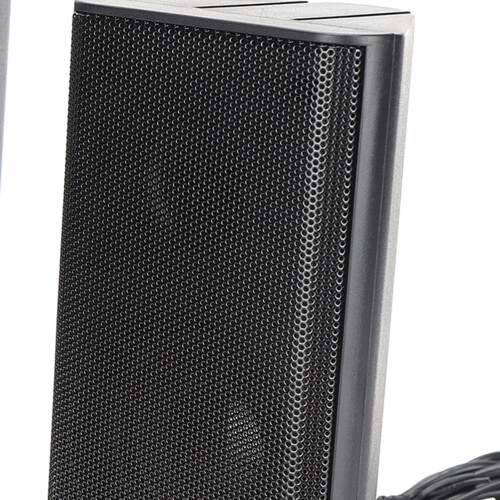 Wired Mini Stereo Computer Speakers with Subwoofer, ABS, Blue LED 2