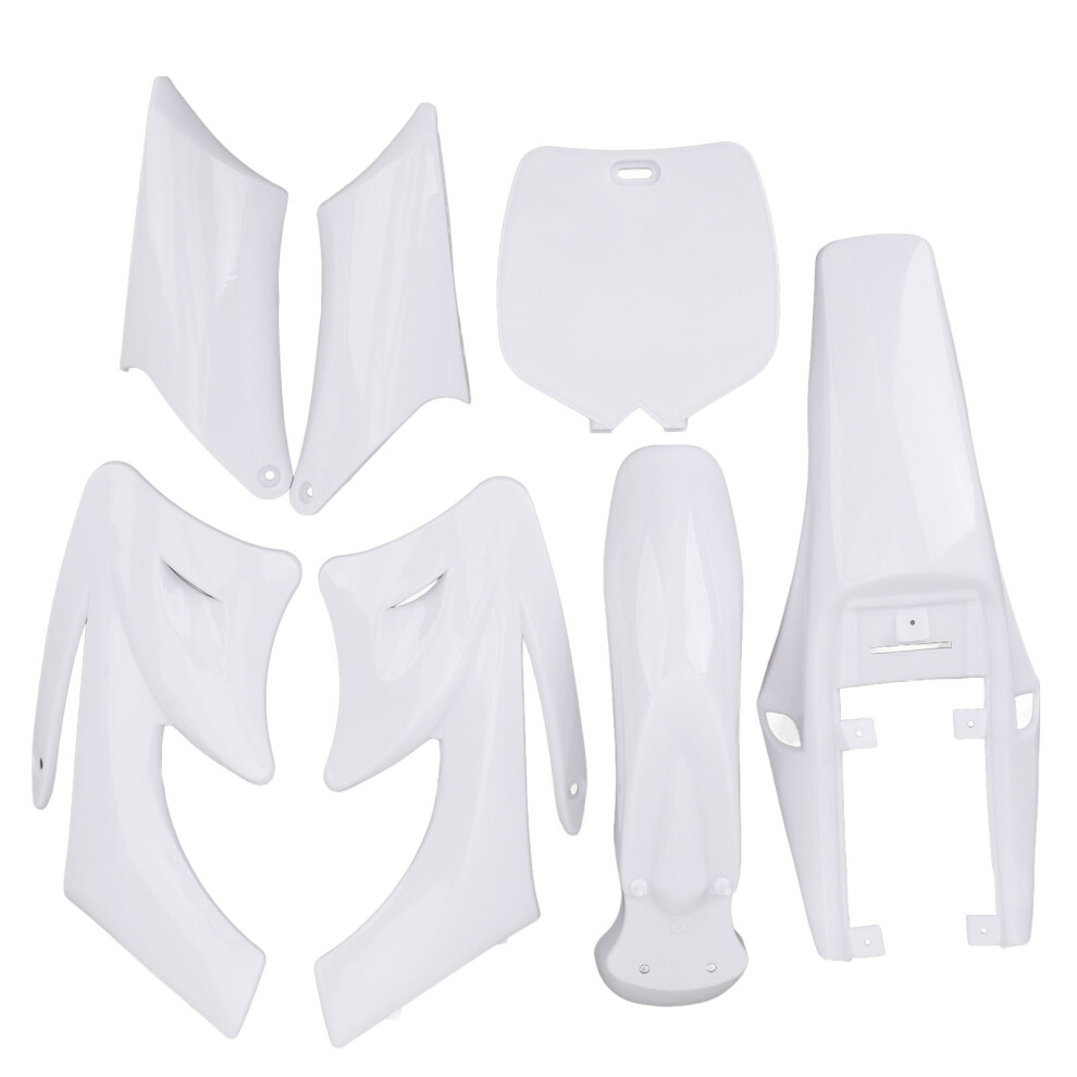 7Pcs Plastic Fairing Body Cover Kit For 47Cc/49Cc Dirt Bike White 9381391165945