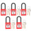 Security Lock 38mm Nylon Dustproof Padlock Lockout for Industrial Use Red 2