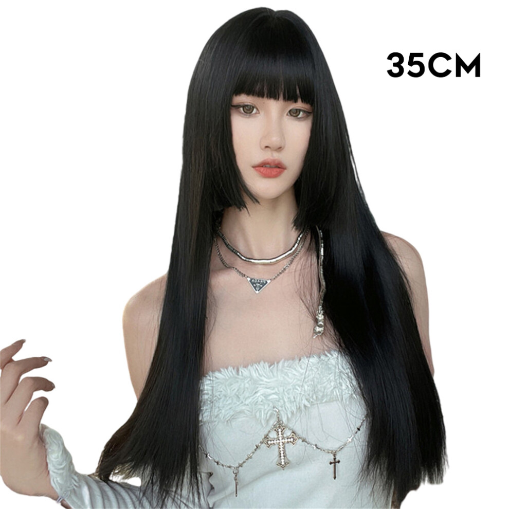 Hue-Grain Realistic Invisible Wig With Bangs For Women