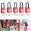 Security Lock 38mm Nylon Dustproof Padlock Lockout for Industrial Use Red 15