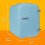 Abode 4L Blue Retro Mini Fridge Table Top Drinks Cooler Warmer 2
