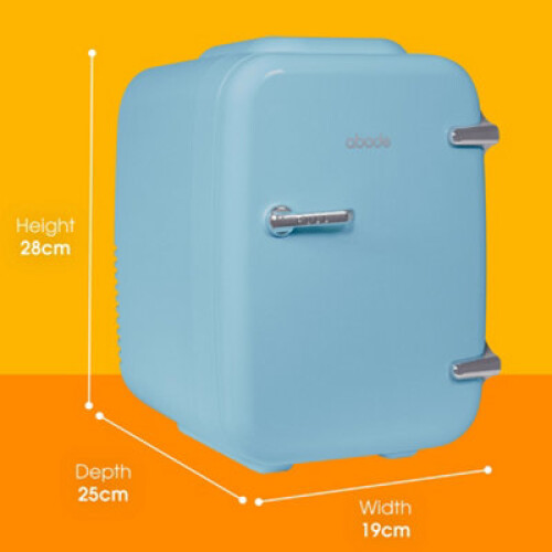 Abode 4L Blue Retro Mini Fridge Table Top Drinks Cooler Warmer 1