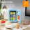 Abode 4L Blue Retro Mini Fridge Table Top Drinks Cooler Warmer 4