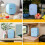 Abode 4L Blue Retro Mini Fridge Table Top Drinks Cooler Warmer 6
