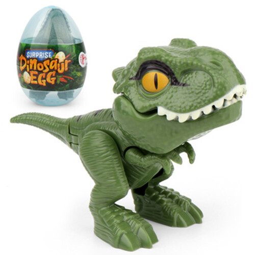(Green) Movable Dinosaur Toy - Biting T-Rex Egg (50 chars) 1