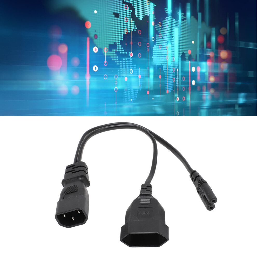 C14 To C7 Eu4.0 Power Splitter Cable, 1Ft, Male To Female 8461391167802