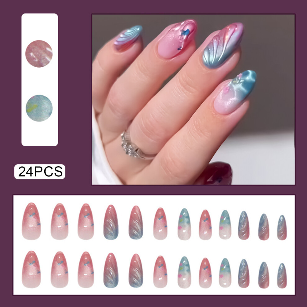 Dcph-Clothing 3D Gradient Artificial Nails - Comfortable For Daily Wear
