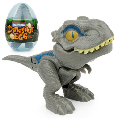 (Gray) Movable Dinosaur Toy - Biting T-Rex Egg (50 chars) 2