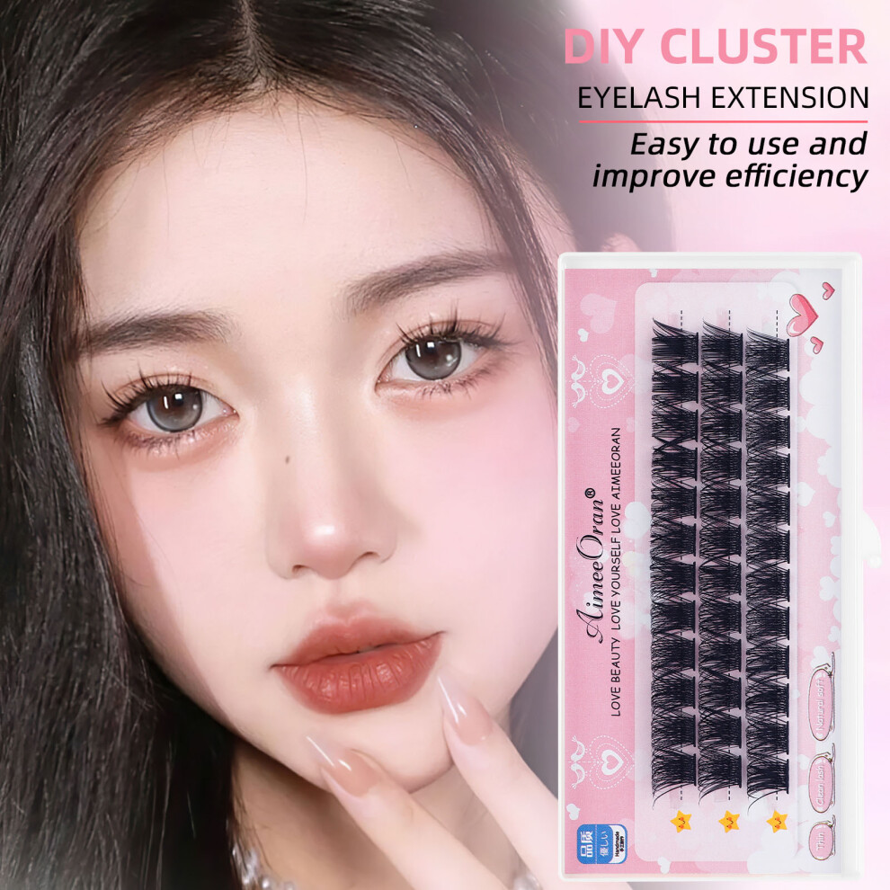 Hue-Grain Realistic False Eyelashes Clusters For Eye-Lifting Diy