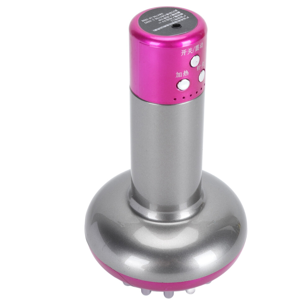 Purple Electric Meridian Massage Brush 1200Mah Lithium Battery, Vibration & Heating