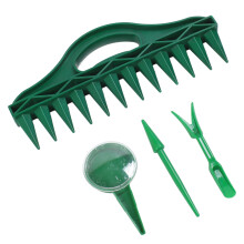 12 Holes Soil Digger Planter with Adjustable Seeder, Plastic, 30x13cm
