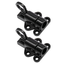 Pull Ring Aluminum Bolt Lock 2PCS Spring Load Door & Window Lock Black