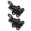 Pull Ring Aluminum Bolt Lock 2PCS Spring Load Door & Window Lock Black 1