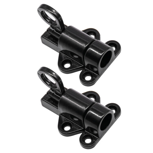 Pull Ring Aluminum Bolt Lock 2PCS Spring Load Door & Window Lock Black