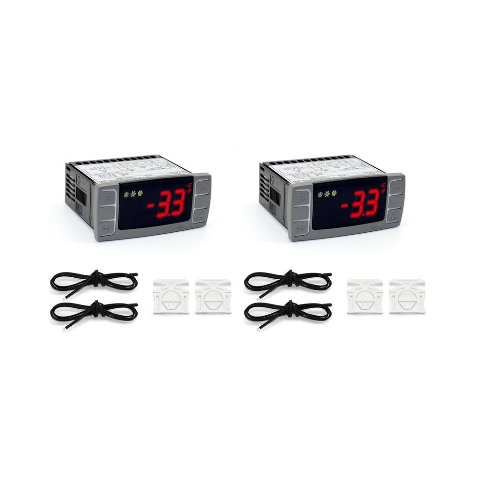 2X Fit For Xr06cx-4N1f1 Temperature Controllers 120V/50-60Hz Programmable Digital Thermostat Fit For Commercial Freezer 6032795628477