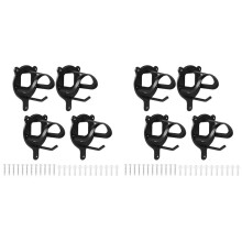 8Pcs Bridle Holders, Black, Metal, Bridle Hooks, Bridle Holder with Additional Hooks, Horse Bridle Hook