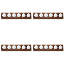 4X Wooden Display Case 6 Standard Size Wall Mount Stand Holder Display
