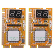 2X Tarjeta de Diagnostico Portatil de 2 Digitos Pci / Pci -e Lpc Poste del Probador del Analizador