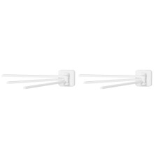 2X Wall-Mounted Triple Swing-Out Towel Bar, Rotating 180 Towel Rack with 3 Arms for Bathroom and Kitchen Organization