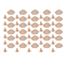 30 Sets Zinklegierung Sechskant-Nietmuttern und Schrauben 15 mm für Handtaschen und Schuhe
