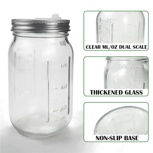3X 32 Oz Mason Jar Fermentation Kit, Fermentation Jar, Fermentation Lid, Fermenting Weights and Airlocks