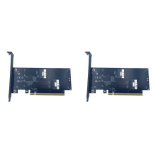 2X 2Port PCIE 4.0 16X to SlimSAS SFF-8654 Adapter Card Card External Expansion Card SFF-8654-8i SFF8654