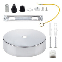Kit de Canopla para Lustre, Construção Robusta em Alumínio, Placa de Cobertura para Luminária de Teto à Prova de Ferrugem, Canopla para Lumi