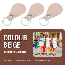 30 Pcs Leather Key Fob Kit for DIY , PU Leather Key Fobs Blanks with Rivets and Key Rings for Engraving Keychain