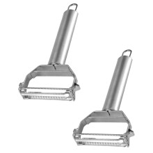 Cortador versátil em aço inoxidável, descascador julienne com design durável, cabo antiderrapante para manuseio confortável, lâminas ultra a