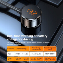 Car Charger Adapter 127W with PD QC3.0 USB & Type-C Splitter LED Display - Model C28