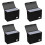 4X Comic Book Storage Boxes, Back to School Fold Comic Short Box Case with Lid, Book Bin Holds 150 Comics Black 1