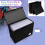 4X Comic Book Storage Boxes, Back to School Fold Comic Short Box Case with Lid, Book Bin Holds 150 Comics Black 5