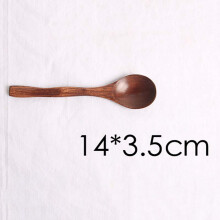 4 Pcs Wooden Handmade Bowl and Spoon & 1 Pcs Tableware Household Smooth Wooden Bread Dish Tray
