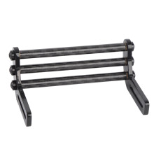 Karosseriesfrontstoßstange aus Carbonfaser, 75 mm breit, für 1/10 Crawler, schwarz