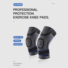 Flexibles Silikon-Kniebandage Schutz für Outdoor-Sportarten — Schwarz/Blau
