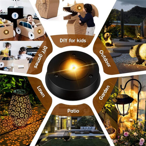 PeçAs de SubstituiçãO de Luz Solar Pacote (Tamanho Superior 2,76 Polegadas, Tamanho Inferior 2,36 Polegadas), 7 LúMens LED Branco Quente à Prova 2