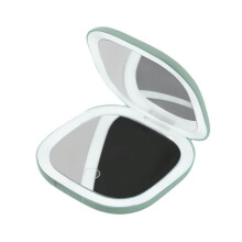 Portable Compact Mirror with Lights 5X Magnifying Pocket Mirror for Travel Dual LED Travel Mirror with 3 Color Modes